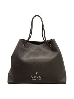 Gucci Tote Bag Dark Brown Leather